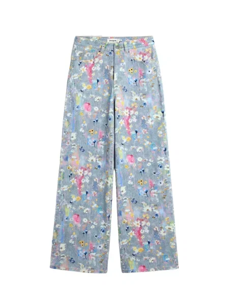 Desigual Jeans denim / deschis / galben / roz pitaya albastru