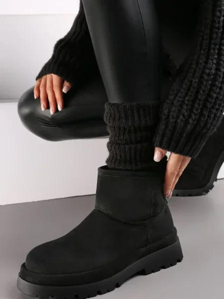 Botine Ghete de Zapadă pe Platformă Nigvale negre