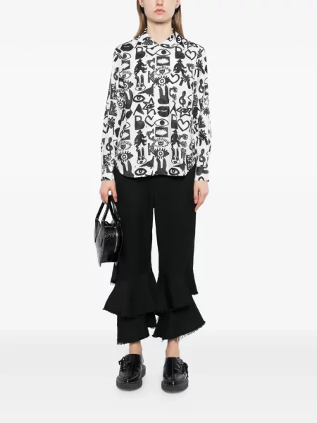 Cămașă Comme Des Garçons Black cu imagine alb