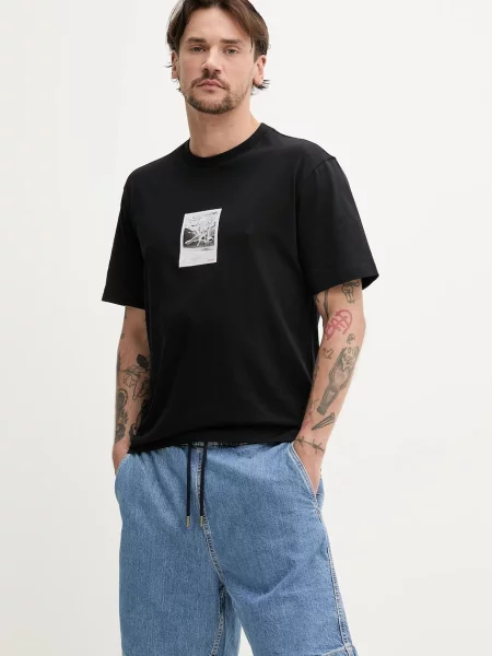 HUGO Póló Darthy Relaxed Fit fekete