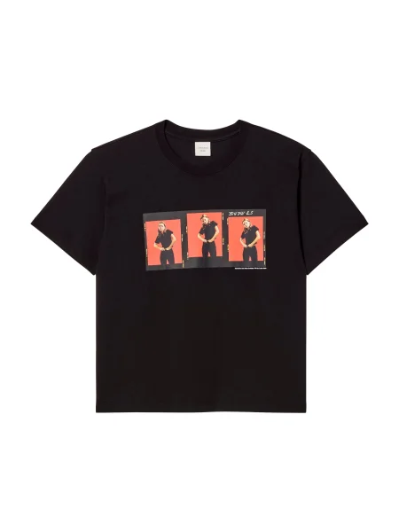 Calvin Klein Tricou bej / roșu cranberry / negru alb