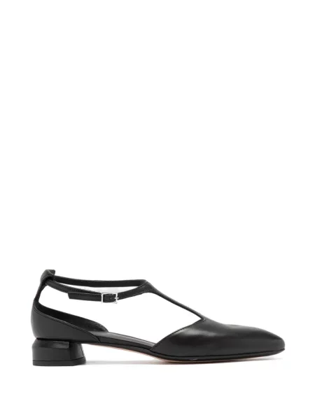 Pantofi cu toc Officine Creative din piele cu bretele negru