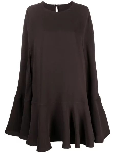 Rochie Valentino Garavani de mătase de costum maro