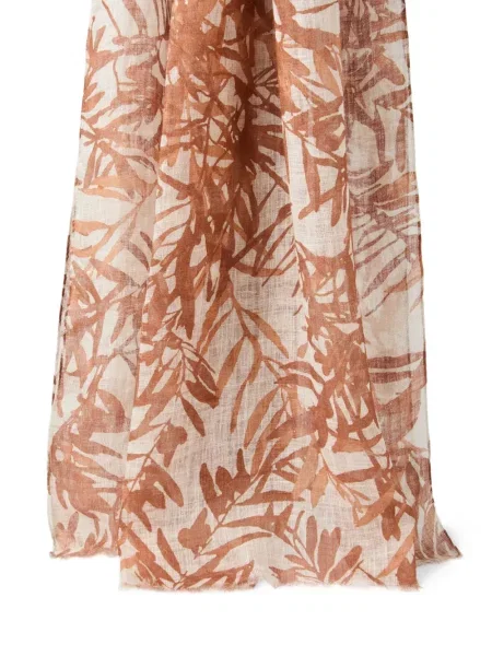 Fular Brunello Cucinelli cu model floral cu imagine roșu