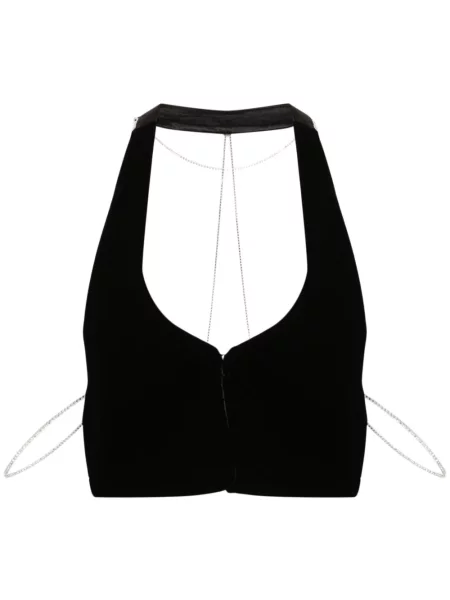 Aksamitna kamizelka Hamoulet czarna