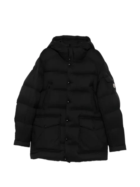 Płaszcz Moncler z kapturem czarny