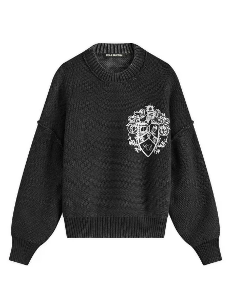 Dzianinowy sweter Cole Buxton czarny