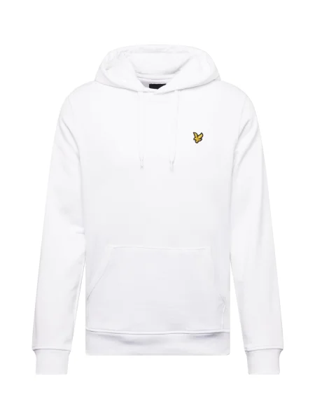 Суичър с качулка Lyle & Scott с качулка бяло