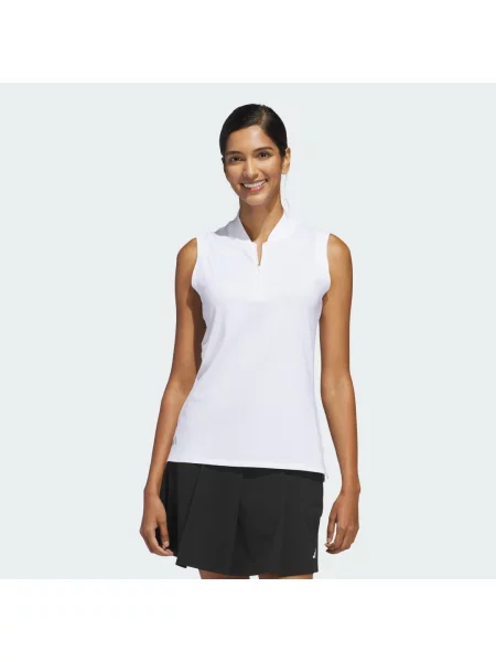 Koszulka polo Zip białe