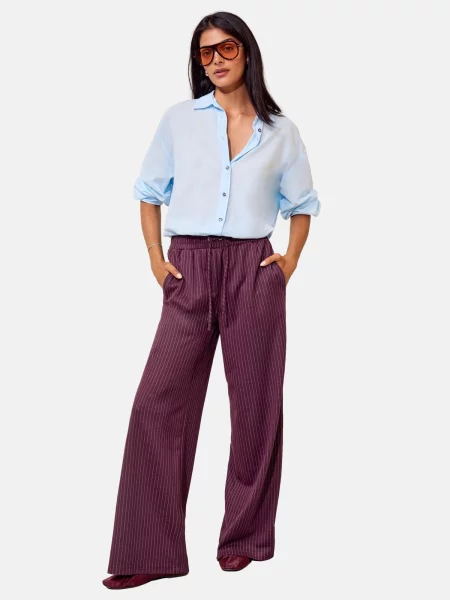 Friends Like These Pantaloni roșu burgundy / murdar alb