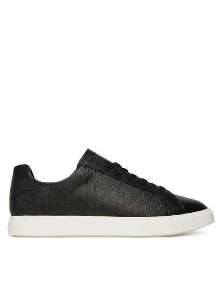 Sneakers Calvin Klein Low Pro Cups Lace Up Lth Aop negru