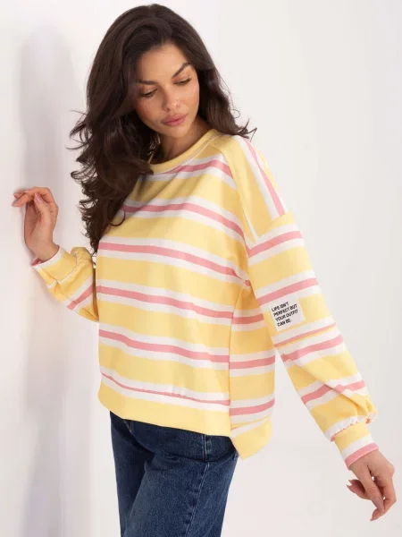 Geacă Italy Moda cu dungi alb