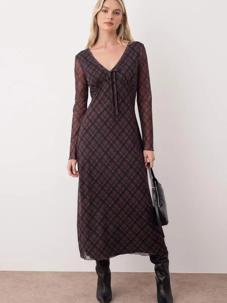 Trendyol Rochie maro / maro închis / bordeaux roșu