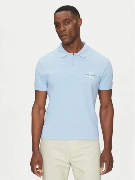 Polo tričko Calvin Klein Jeans modrá