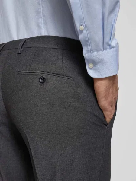 Spodnie do garnituru o kroju super slim fit z dodatkiem żywej wełny model ‘Cicastello’ ‘CIPOWERSTRETCH’ Cinque