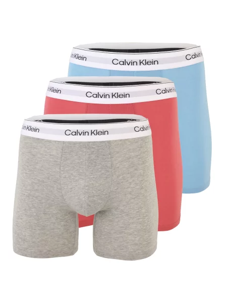 Calvin Klein Underwear Boksarice svetlo modra / pegasto / roza siva