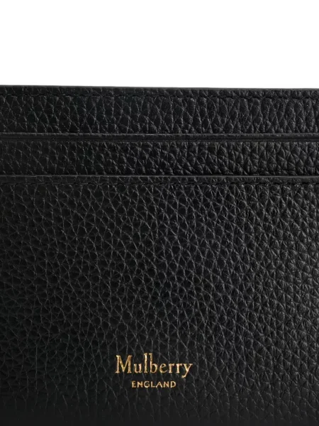 Portofel Mulberry din piele cu imagine negru