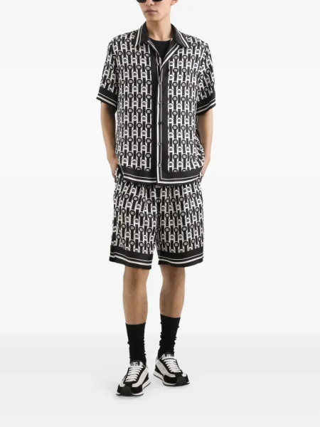 Pantaloni scurți Dolce & Gabbana cu imagine negru
