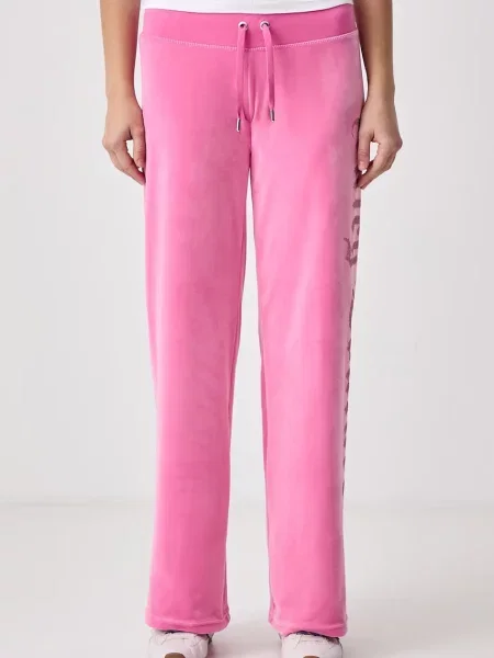 Juicy Couture pantaloni de trening pentru femei OLD GOTHIC OG STRAIGHT roz