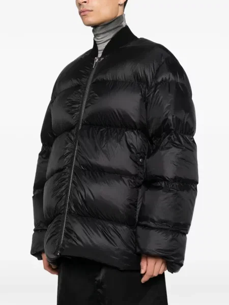 Matlasat geacă Rick Owens clasică negru