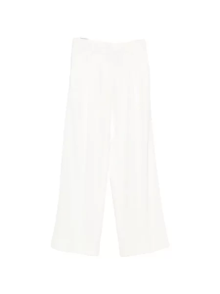 Pantaloni Proenza Schouler din crep alb