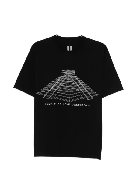 Grafic tricou Rick Owens scurt negru