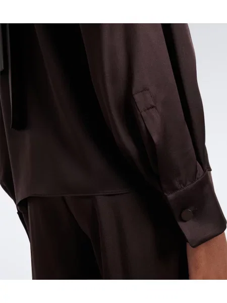 Bluză Max Mara din satin eleganta maro