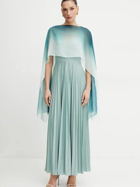 Макси платье Max&co клеш бирюзовый