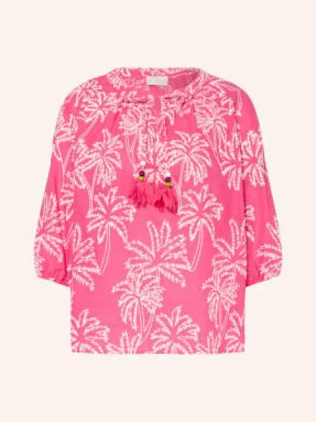 Milano Italy Bluzka Z Rękawami pink różowa