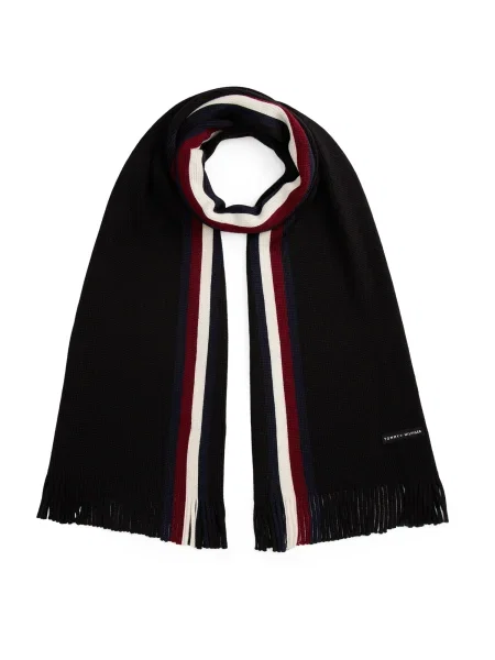Tommy Hilfiger Šál s prímesou vlny čierna