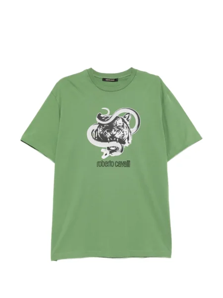 Tricou Roberto Cavalli cu imagine verde