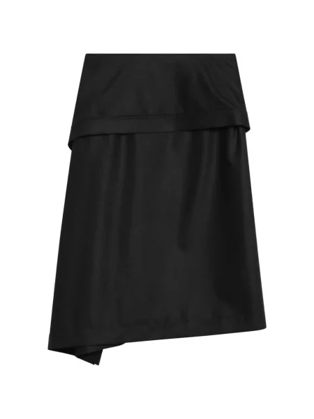 Fustă midi Ferragamo asimetrică negru
