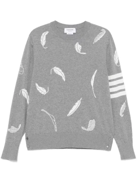 Pulover Thom Browne cu pene gri