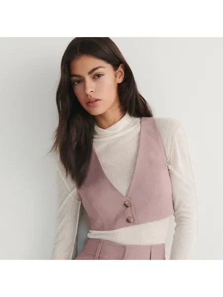 Reserved Garniturowa kamizelka różowy