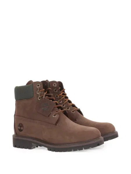 Fűzős csipkés bakancs Timberland autogrammal barna