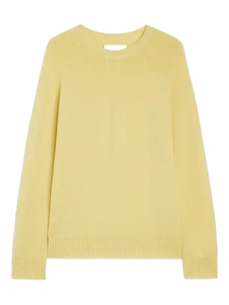 Pulover Jil Sander cu decolteu rotund galben