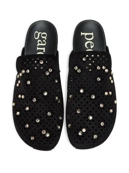 Papuci tip mules Pedro Garcia de cristal negru