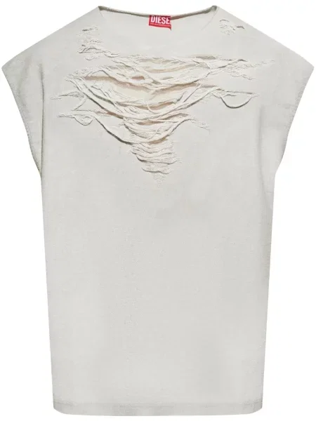 Tricou Diesel rupți gri