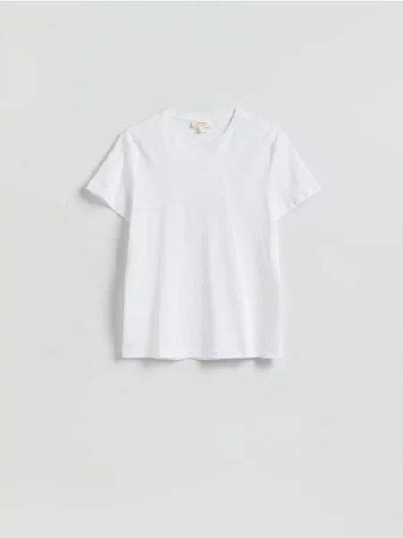 Reserved Tricou slim fit din mercerizat alb