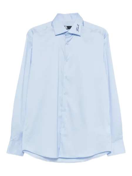 Košile Karl Lagerfeld s výšivkou modrá