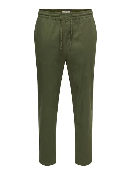 Only & Sons Pantaloni ONSREID LINUS oliv