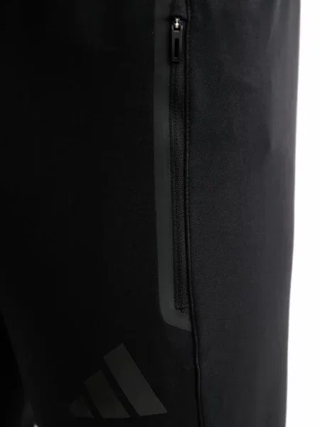Pantaloni Adidas cu broderie cu dungi alergare negru