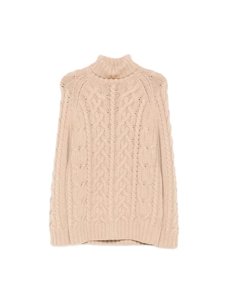 Sweter z golfem Brunello Cucinelli beżowy