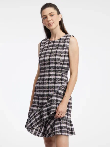 Obleka Orsay iz tvida črna