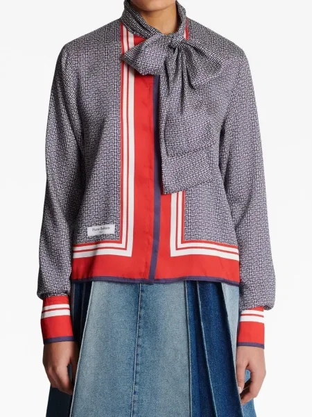 Cămașă Balmain cu funde albastru