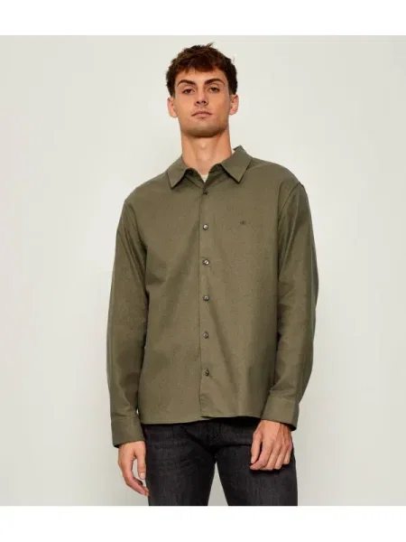 Calvin Klein Cămașă MELANGE verde