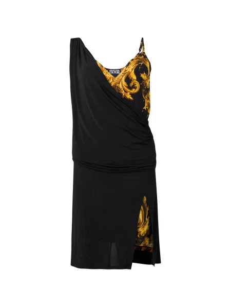 Versace Jeans Couture Rochie maro caramel / galben negru