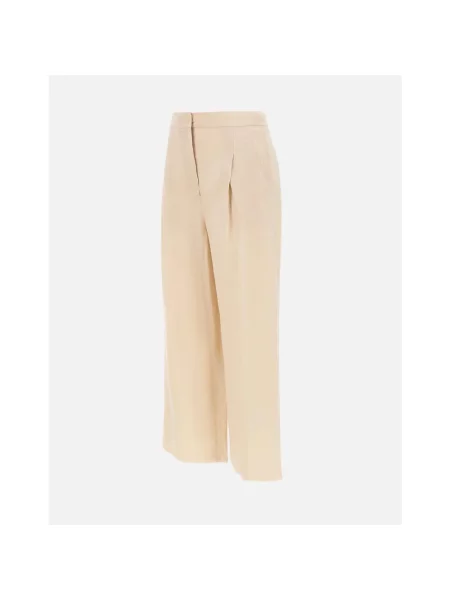 Spodnie Max Mara Studio beżowe