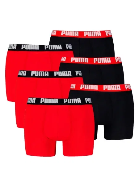 PUMA Boxeralsók piros / fekete fehér