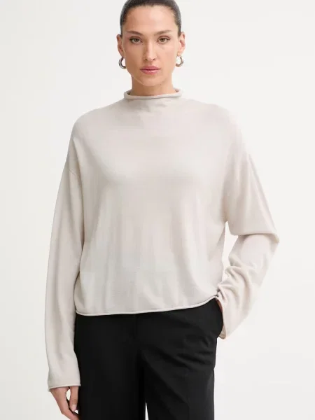 Tricou polo Marc O'polo de lână bej
